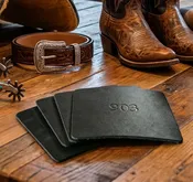 903 Square Leather Coaster Set