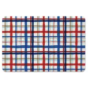 Americana Plaid 30” x 20” Decorative Vinyl Comfort Floor Mat Manufactured in the USA