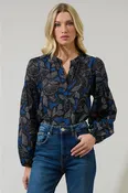 <p>Aurina Floral Poplin Top</p>