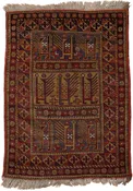 Afghan Baluch Vintage Handwoven Tribal Rug