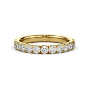 Amore Yellow Gold Diamond Half-Set Band