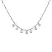 14KT GOLD DIAMOND BEZEL DROP BALL NECKLACE