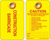 CONSTRUCTION BARRICADE TAG - LARGE