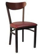 6180 Textured Black Metal Chair with Optional Wood Back and Seat