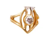 18k Antique Art Noveau Diamond Ring*