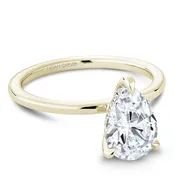 0.05ctw Hidden Halo Pear Shaped Engagement Ring