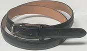 Alligator Belly Black Matte 1″ Belt