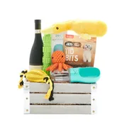 Dog Gift Basket with Red Wine