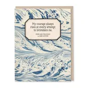 My Courage Rises Jane Austen Encouragement Card
