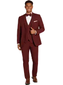 Burgundy Metro Suit