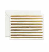 Rifle Paper Co. Gold Stripes Thank You Card