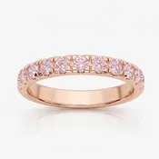 14K Rose Gold Pink Diamond Ring