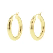 25MM Hollow Hoop Earrings in 14K Yellow Gold