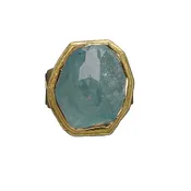 Aquamarine Chunk Ring — Hughes Bosca