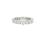 3.28ct Diamond Heart Eternity Band White Gold