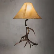 3 Horn Mule Deer Antler Table Lamps L-6