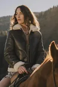 Aviator Women’s Brown Shearling Jacket