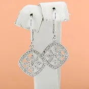 Sterling Silver Floral Earring