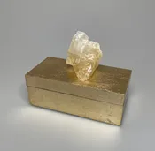 Calcite and Gold Leaf Decorative Box