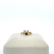 10k Yellow Gold Birthstone Ring - Emerald