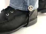 Studded Peace Boot Straps Set