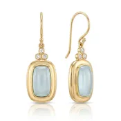 Aquamarine Cab Dangles