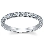 0.75 cttw Round Micro Pave Diamond Eternity Band