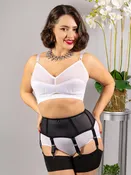 Boned Suspender Belt Black: Ltd Ed