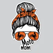 Moto Mom – Waterproof Vinyl Decal for Car, Phone, Water Bottle