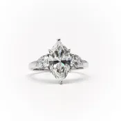 2.64 Carat Marquise Diamond Engagement Ring in Platinum