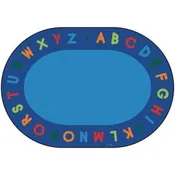 Alphabet Circle Time Oval School Rug