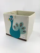 3 Sprouts Peacock Foldable Fabric Storage Cube