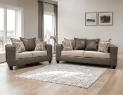 110-Hollywood latte Sofa & Loveseat