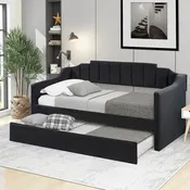 Gepolstertes Tagesbett für Einzelbett mit Ausziehbett