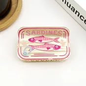 Beach Club Sardine Tin Claw Clip