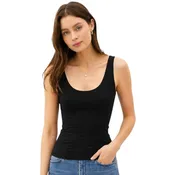Black Basic Scoop Neck Tank