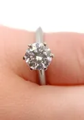Tiffany & Company 6 Prong Platinum 1.23 Carat Diamond Solitaire Engagement Ring —   DeWitt's Diamond & Gold Exchange