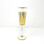 24K Gold Murano Glass Champagne Flute, 7oz — Poppi Italian Leather