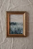 Antique Style Framed Art Print-Landscape-"Rest in the Field"