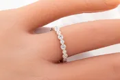 18k 0.26 CTW Bezel Round Diamond Wedding Band