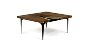 1086 Walnut Straight Edge Coffee Table 36" x 32"