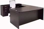 Espresso Bow Front U Shape