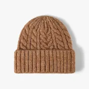 Braid Texture Hat Brown