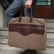 Campaign Leather & Waxed Canvas Garment Bag