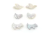 3 pair set of iridescent animal shape pearl pairs