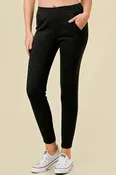 2TF528 Heather Black Fleece Joggers