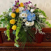 Rainbow Memories Casket Spray