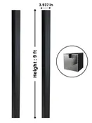 4 Inch 9 ft In-Ground Gate Post for Composite & Aluminum Gates