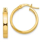 14KY Square Hoop Earring