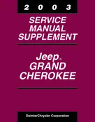 2003 Jeep Grand Cherokee Service Manual Supplement